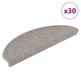 Vidaxl trapmatten zelfklevend sisal-look 30 st 65x21x4cm zilverkleurig
