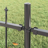 Vidaxl tuinhek 2 pcs grijs 170 x 215 cm gepoedercoat staal