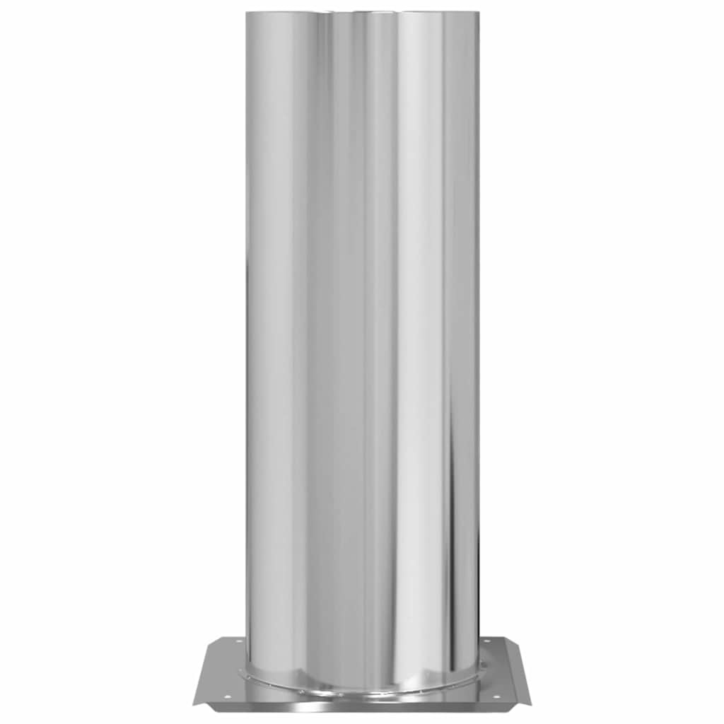 Vidaxl schouwkop verlenging zilver 29 x 29 x 50 cm roestvrij staal
