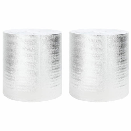 Vidaxl radiatorfolie 2 pcs zilver 25 x 0,5 m polyetheen