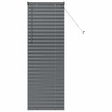 Vidaxl venetiaanse jaloezieën donkergrijs 175 x 55 cm aluminium