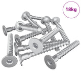 Vidaxl bevestigingsschroeven 5000 pcs zilver metaal