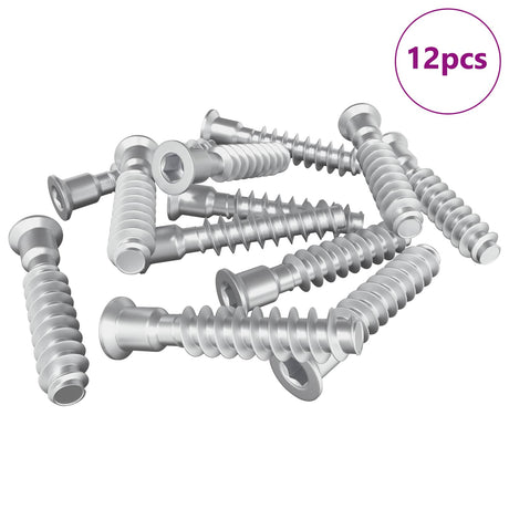 Vidaxl hoofdkapbout 12 pcs zilver m7 x 40 mm staal