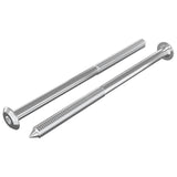 Vidaxl meubelschroeven 2 pcs zilver m6 x 100 mm staal