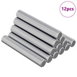 Vidaxl draadstaaf 12 pcs zilver 8 x 55 mm staal