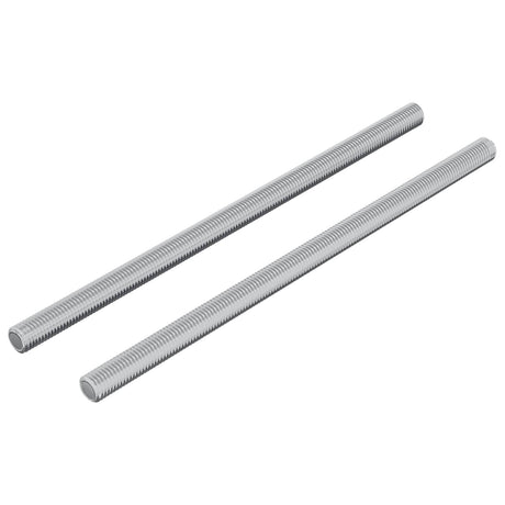 Vidaxl schroefdraadstangen 2 stuks zilver m6 x 120 mm metaal