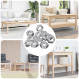 Vidaxl zeshoekige moeren 12 pcs zilver m6 ijzer