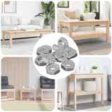 Vidaxl zeshoekige moeren 12 pcs zilver m8 ijzer