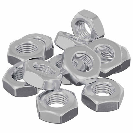 Vidaxl zeshoekige moeren 12 pcs zilver m8 ijzer
