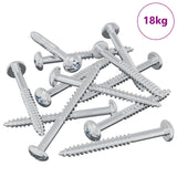 Vidaxl houten schroef 3273 pcs zilver 9,8 x 53 mm staal