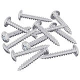 Vidaxl houten schroeven 12 pcs zilver m4 x 25 mm staal