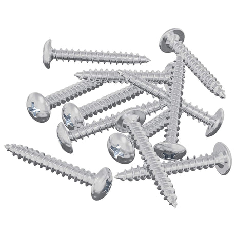 Vidaxl houten schroeven 12 pcs zilver m4 x 28 mm staal