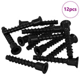 Vidaxl socket cap head schroef 12 pcs zwart 7 x 40 mm ijzer