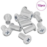 Vidaxl slotmoer 12 pcs nikkel m6 x 15 mm staal