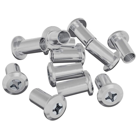 Vidaxl slotmoer 2857 pcs nikkel staal