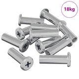 Vidaxl slotmoer 2857 pcs zilver staal