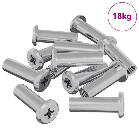 Vidaxl slotmoer 2857 pcs zilver staal