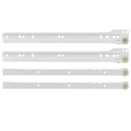 Vidaxl ladegeleider 12 pcs wit 300 mm staal