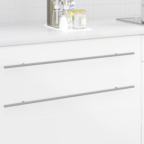 Vidaxl kasthandgreep 12 pcs zilver 800 mm roestvrij staal