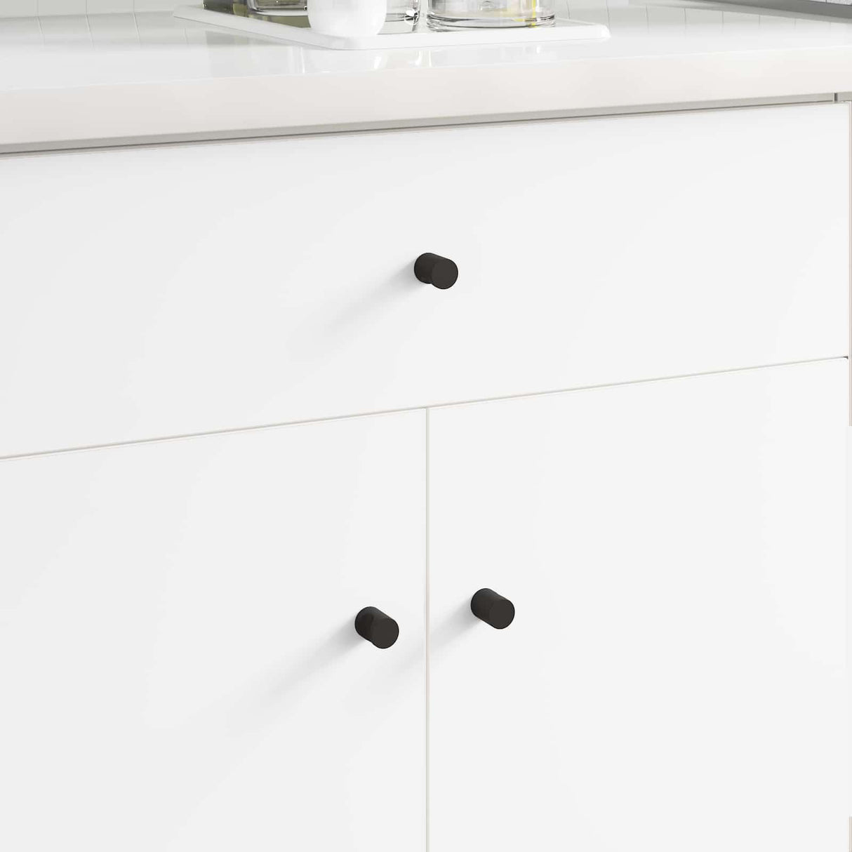 Vidaxl kastknoppen 2 pcs zwart m4 x 12 mm ijzer