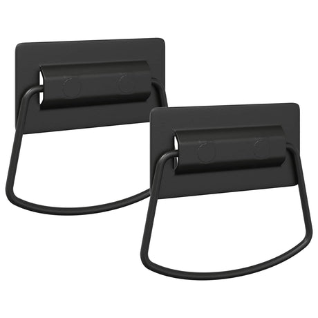 Vidaxl kast handvatten 2 pcs zwart 85 x 45 mm metaal