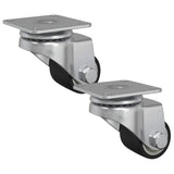 Vidaxl caster 2 pcs zilver 44,1 x 44,1 x 1,95 mm nylon