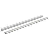 Vidaxl kaststaaf 2 pcs zilver 764 x 15 x 29 mm aluminium legering