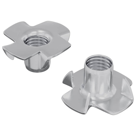 Vidaxl gestanste t-moer 2 pcs zilver m6 mm staal