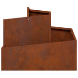 Vidaxl tuin bloempot bruin 60 x 60 x 50 cm cortenstaal