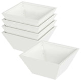 Vidaxl tuin bloempot 5 pcs wit 35 x 35 x 15 cm koudgewalst staal