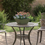 Vidaxl tuin bloempot olijf groen 35 x 35 x 15 cm koudgewalst staal