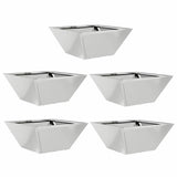 Vidaxl tuin bloempot 5 pcs zilver 35 x 35 x 15 cm gegalvaniseerd staal