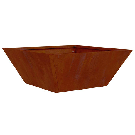 Vidaxl tuin bloempot roestig 40 x 40 x 15 cm cortenstaal