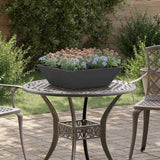 Vidaxl tuin bloempot 5 pcs zwart 50 x 50 x 15 cm koudgewalst staal