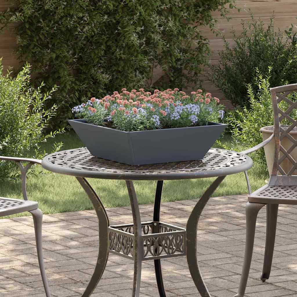 Vidaxl tuin bloempot 5 pcs antraciet 50 x 50 x 15 cm koudgewalst staal
