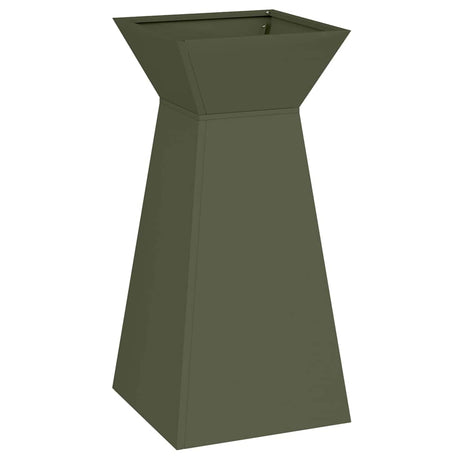 Vidaxl pilaar plantenbak olijfgroen 35 x 35 x 73 cm