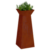 Vidaxl pilaar plantenbak zilver 40 x 40 x 100 cm