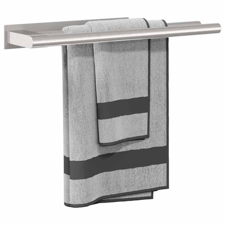Vidaxl handdoekrek zilver 40 x 9 x 4 cm roestvrij staal