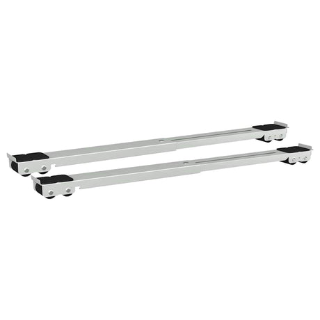 Vidaxl wasmachinebasis 2 pcs zilver 72 x 5 x 4,5 cm roestvrij staal
