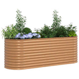 Vidaxl verhoogd bed bruin 240 x 80 x 81 cm staal