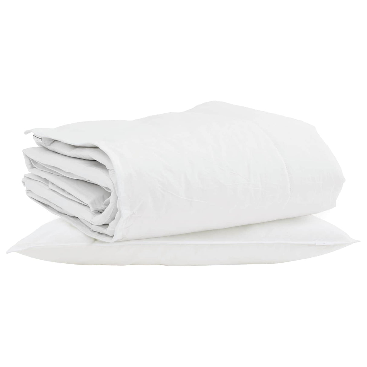 Vidaxl winter dekbed met kussen 2 pcs wit donsveertjes