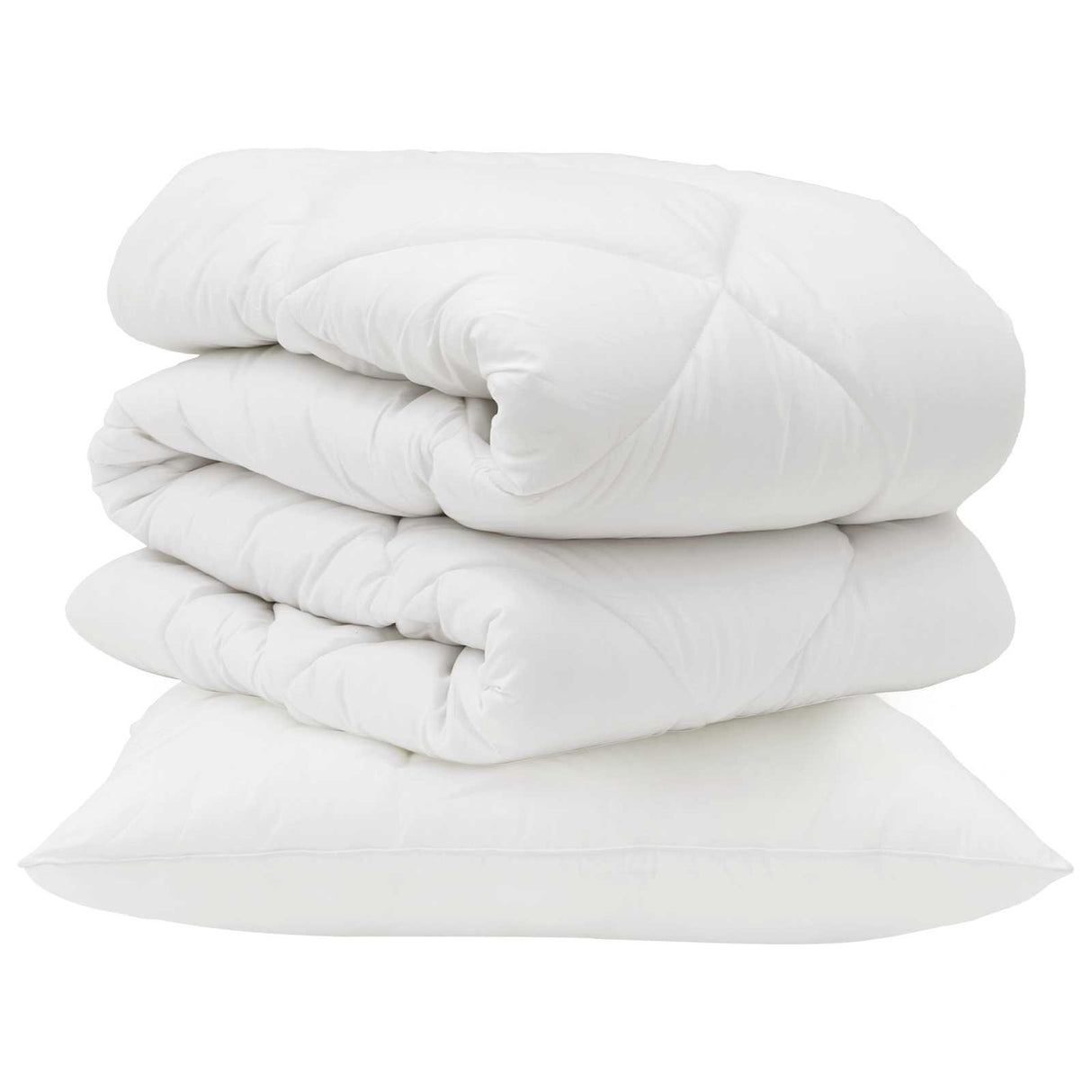 Vidaxl dekbed met kussen 2 pcs wit microvezel