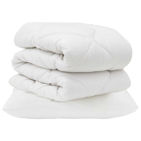 Vidaxl dekbed set met kussen 2 pcs wit microvezel
