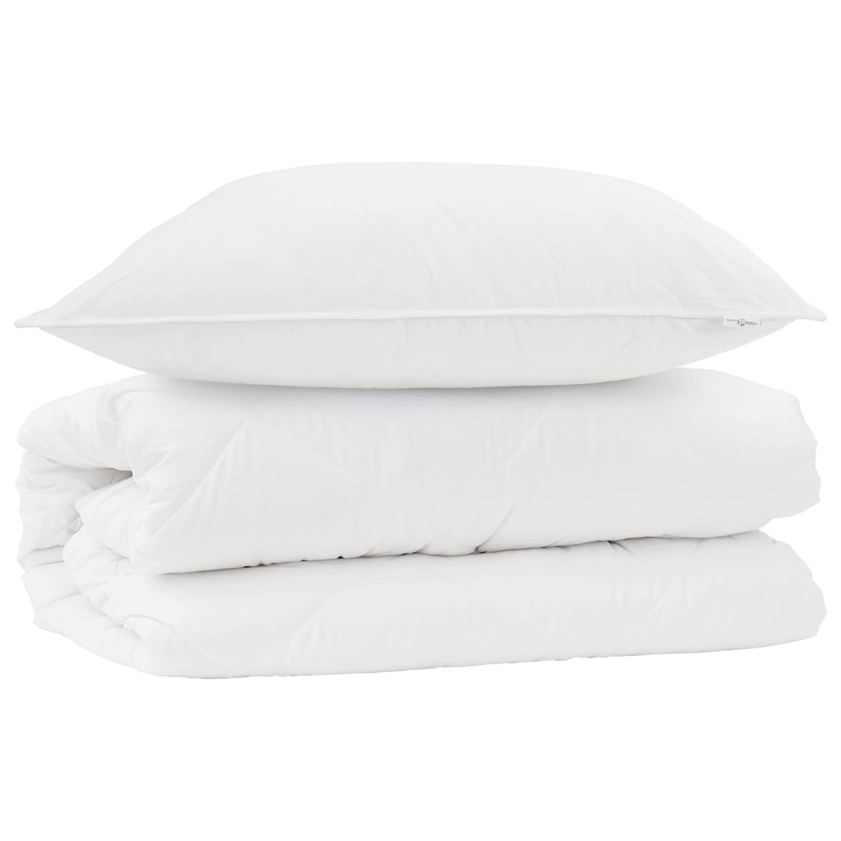 Vidaxl dekbed set met kussen 2 pcs wit microfibre
