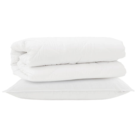 Vidaxl dekbed set met kussen 2 pcs wit microfibre