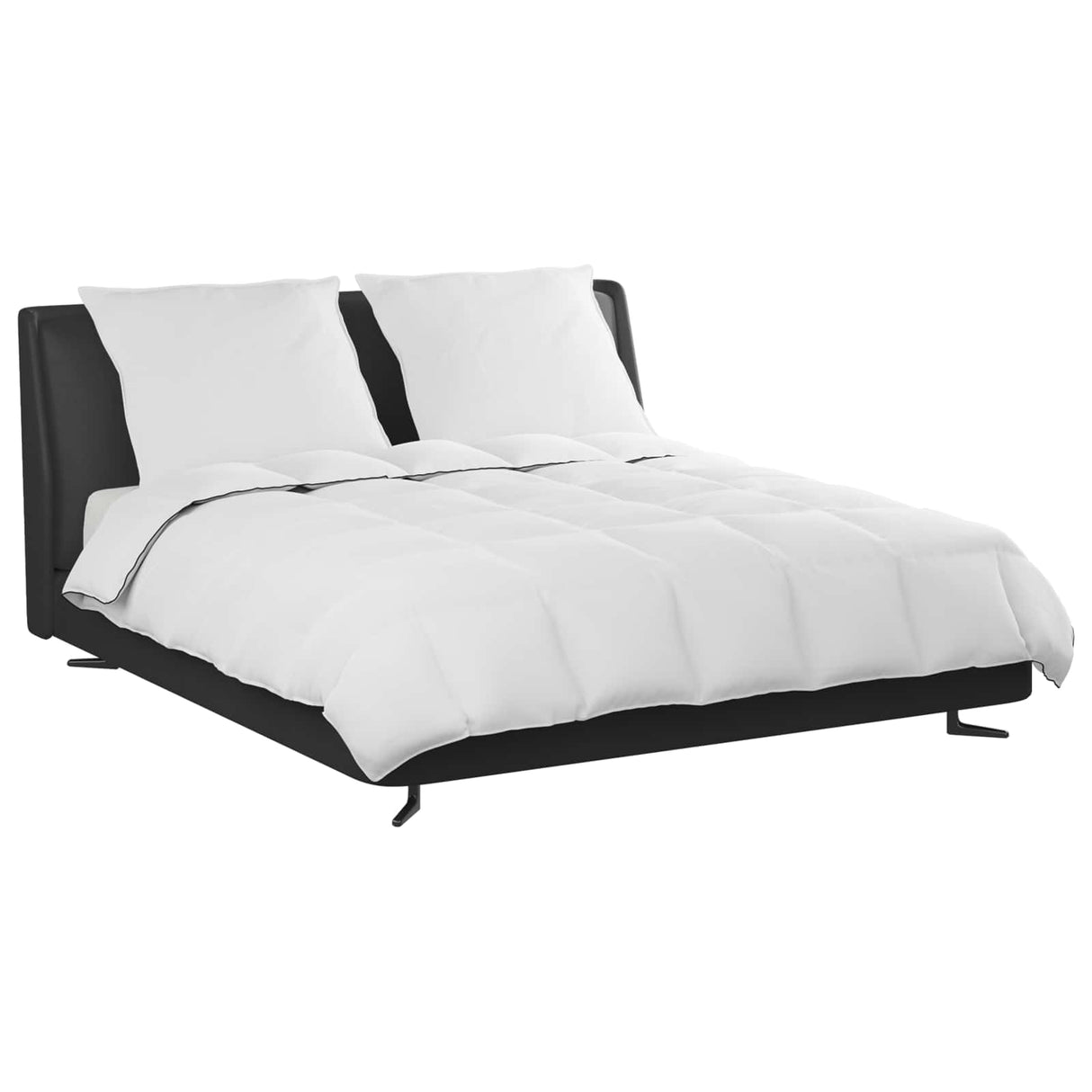 Vidaxl winter dekbed met kussen 3 pcs wit donsveertjes
