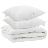 Vidaxl all-season dekbed met kussen 3 pcs wit microvezel