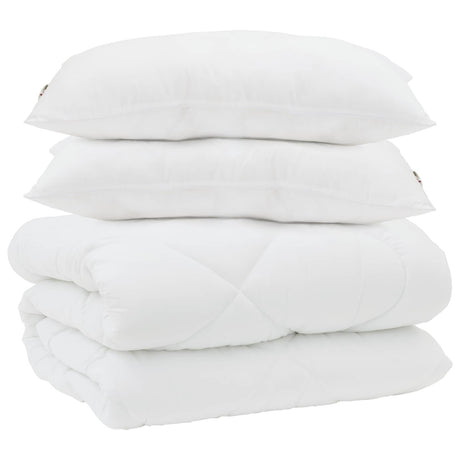 Vidaxl winter dekbed met kussen 3 pcs wit microvezel