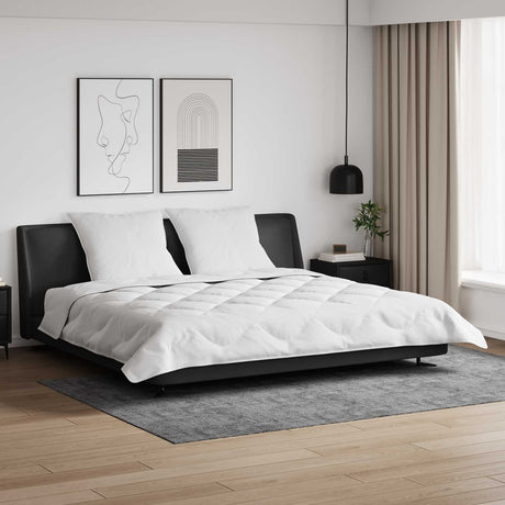 Vidaxl dekbed met kussens 3 pcs wit microfiber en dons feather