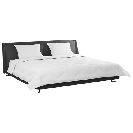 Vidaxl dekbed met kussens 3 pcs wit microfiber en dons feather